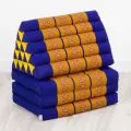 Thai Cushion XXL-Height, blue / yellow