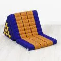 Thai Cushion XXL-Height, blue / yellow
