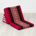 Thai Cushion 3 Fold, red elephants
