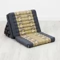 Thai Cushion 3 Fold, silk, grey/elephant