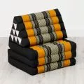 Thai Cushion 3 Fold, black / orange