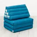 Thai Cushion 3 Fold, light blue monochrome