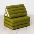 Thai Cushion 3 Fold, green monochrome
