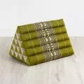 Triangle Cushion XXL-Height, green elephants