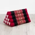 Triangle Cushion, red elephants