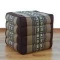 Kapok Cube Pillow, brown / elephants