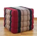 Kapok Cube Pillow, red / black