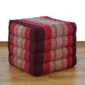 Kapok Cube Pillow, ruby-red