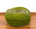 Zafu Pillow, green elephants