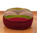 Kapok, Zafu Cushion + Quilted Seat Cushion Size L, red / green
