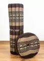 Kapok, Zafu Cushion + Quilted Seat Cushion Size XL, brown / elephants