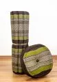 Kapok, Zafu Cushion + Quilted Seat Cushion Size XL, brown-green