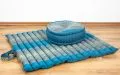 Kapok, Zafu Cushion + Quilted Seat Cushion Size XL, light blue
