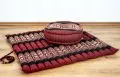 Kapok, Zafu Cushion + Quilted Seat Cushion Size XL, red / elephants