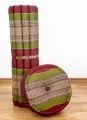 Kapok, Zafu Cushion + Quilted Seat Cushion Size XL, red / green