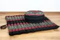 Kapok, Zafu Cushion + Quilted Seat Cushion Size XL, black / elephants