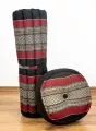 Kapok, Zafu Cushion + Quilted Seat Cushion Size XL, black / red