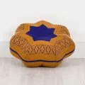 Zafu Cushion, little star, blue / yellow