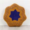 Zafu Cushion, little star, blue / yellow