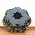 Zafu Cushion, great star, blue / elephants
