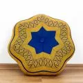 Zafu Cushion, great star, blue / yellow