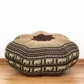 Zafu Cushion, great star, brown / elephants