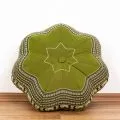 Zafu Cushion, great star, green / elephants