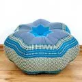 Zafu Cushion, great star, light blue