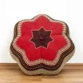 Zafu Cushion, great star, ruby-red