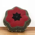 Zafu Cushion, great star, black / red