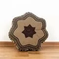 Zafu Cushion, little star, brown / elephants