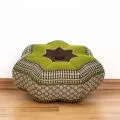Zafu Cushion, little star, brown / green