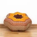 Zafu Cushion, little star, orange