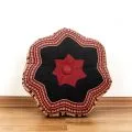 Zafu Cushion, little star, red / elephants