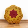 Zafu Cushion, little star, red / yellow
