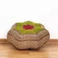 Zafu Cushion, little star, red / green