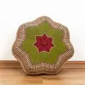 Zafu Cushion, little star, red / green