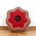 Zafu Cushion, little star, ruby-red