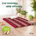 Folding Mattress, 200 cm x 140 cm, red elephants
