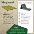 Folding Mattress, 200 cm x 140 cm, green elephants