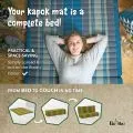 Folding Mattress, 200 cm x 140 cm, green elephants