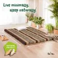 Folding Mattress, 200 cm x 140 cm, brown elephants