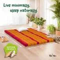 Folding Mattress, 200 cm x 140 cm, red/yellow