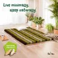 Folding Mattress, 200 cm x 140 cm, brown/green