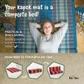Folding Mattress, 200 cm x 140 cm, ruby