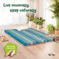 Folding Mattress, 200 cm x 140 cm, light blue