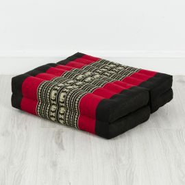 Block pillow (foldable) black / elephants