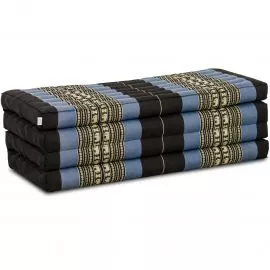 Folding Mattress, 200 cm x 110 cm, blue elephants