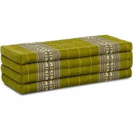 Folding Mattress, 200 cm x 110 cm, green elephants