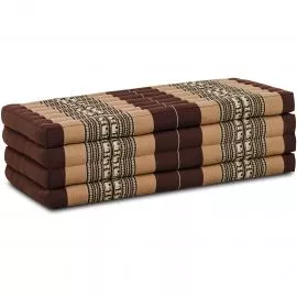 Folding Mattress, 200 cm x 110 cm, brown elephants